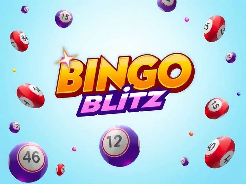 Bingo Blitz गेम इंटरफेस - रंगीन बिंगो कार्ड और पावर-अप्स