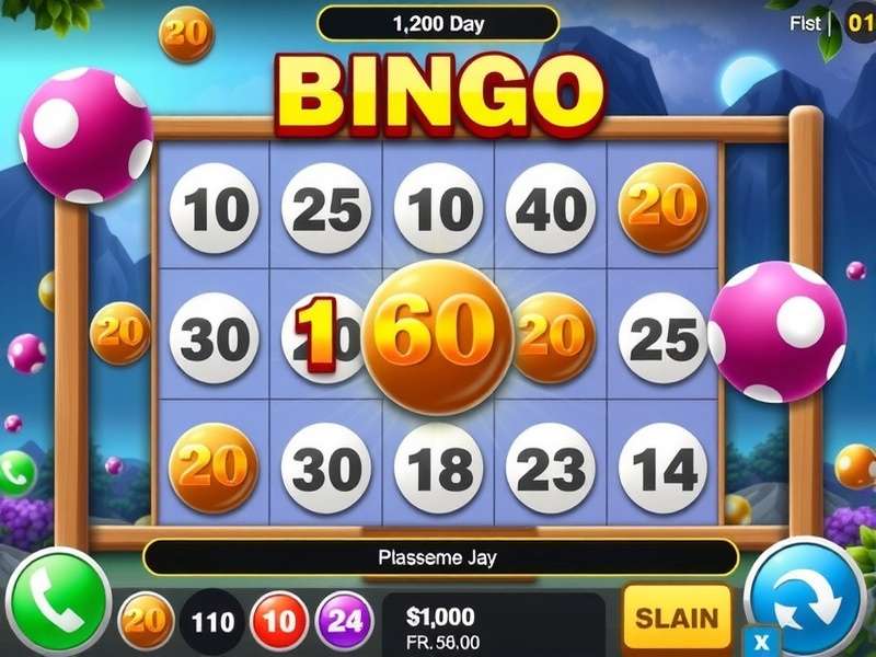 Group of people playing online bingo on devices