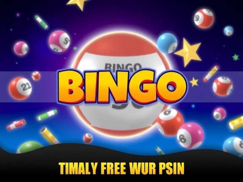 Woman playing bingo on mobile phone with coins visible