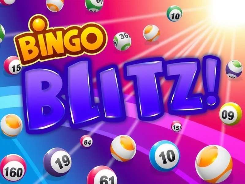 Bingo Blitz gameplay interface on a desktop and mobile screen showing vibrant bingo cards and power-ups