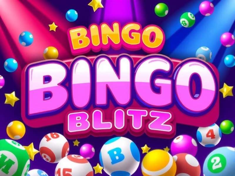 Bingo Blitz Game Show interface with colorful bingo cards and power-ups