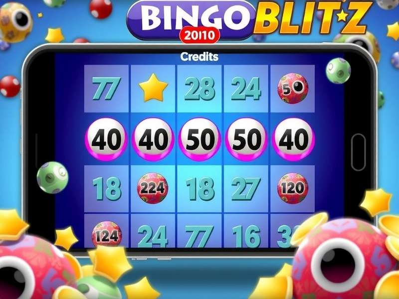 Bingo Blitz player collecting free credits on mobile