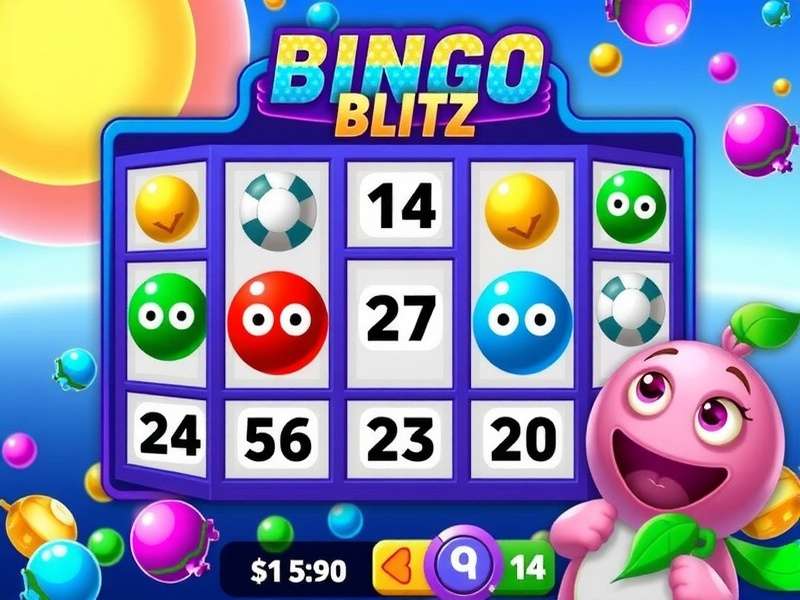 Bingo Blitz Game vibrant interface showing bingo cards and power-ups