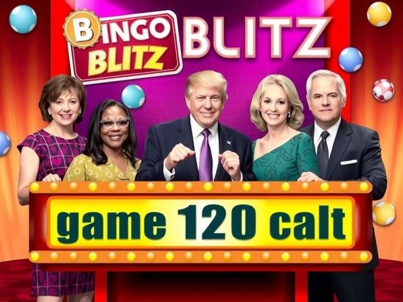 Bingo Blitz Game Show Cast – group of energetic hosts and contestants on stage