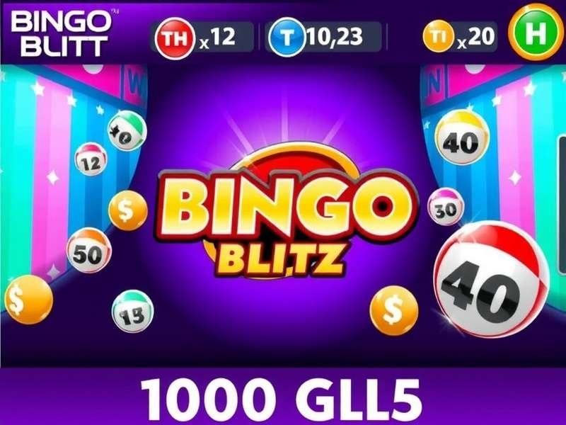 Bingo Blitz gameplay on mobile phone showing colourful bingo cards and rewards