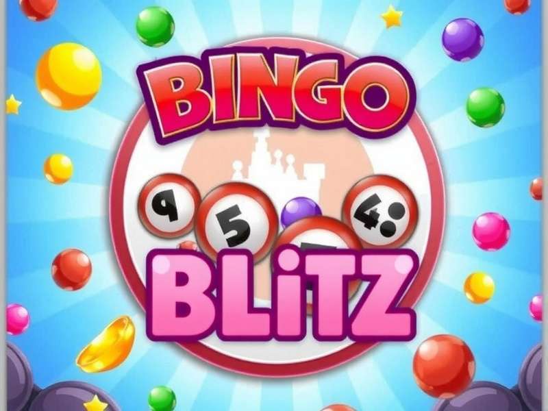 Bingo Blitz game banner showing bingo balls and vibrant colours