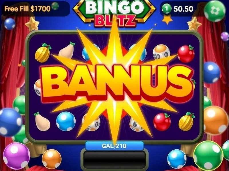 Bingo Blitz game interface showing free daily credits and rewards